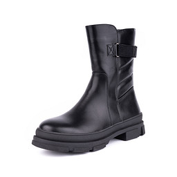 199-32WB-735SR Ботинки женские и.кожа/ворс.ткань черн, INSTREET