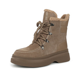 77-42WA-1088FN Ботинки для активного отдыха женские спилок-кож.спилок/шерсть-и.мех корич, Zenden