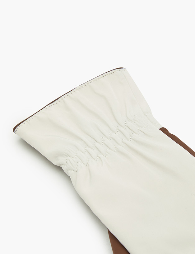 Белые женские перчатки MASCOTTE 717-2219-201 | ракурс 4