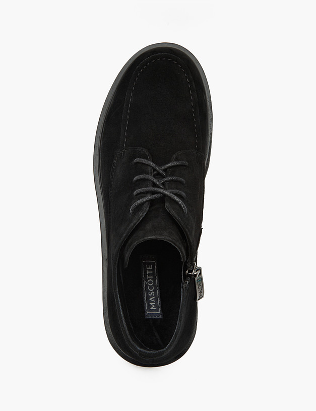 Черные женские ботинки из велюра MASCOTTE 233-310521-3605M | ракурс 4