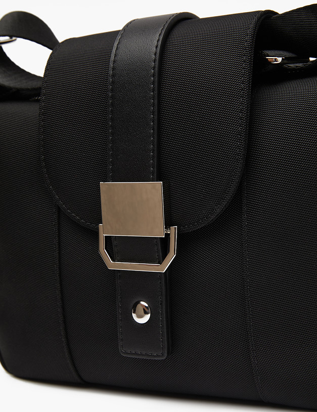 Черная текстильная женская сумка MASCOTTE 642-3204-202 | ракурс 6
