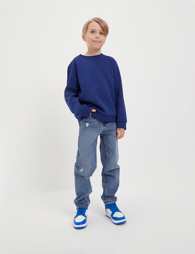 Синие высокие детские кроссовки с липучкой MASCOTTE 18-411622-0603 | ракурс 7