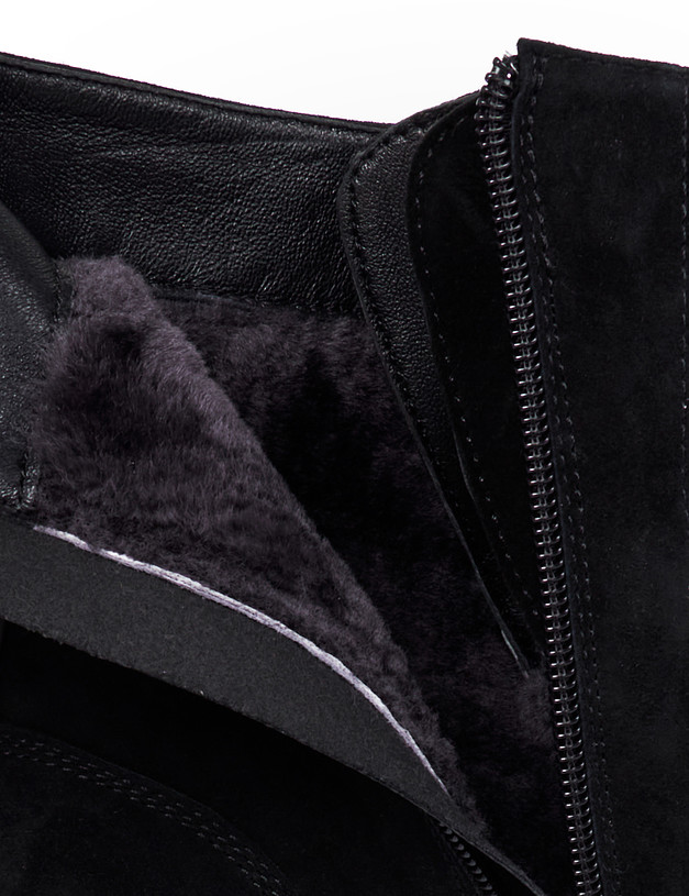 Темно-серые женские ботинки на меху MASCOTTE 126-121031-3605M | ракурс 8