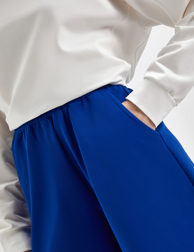 Широкие женские шорты синего цвета MASCOTTE 790-3111-2603 | ракурс 5