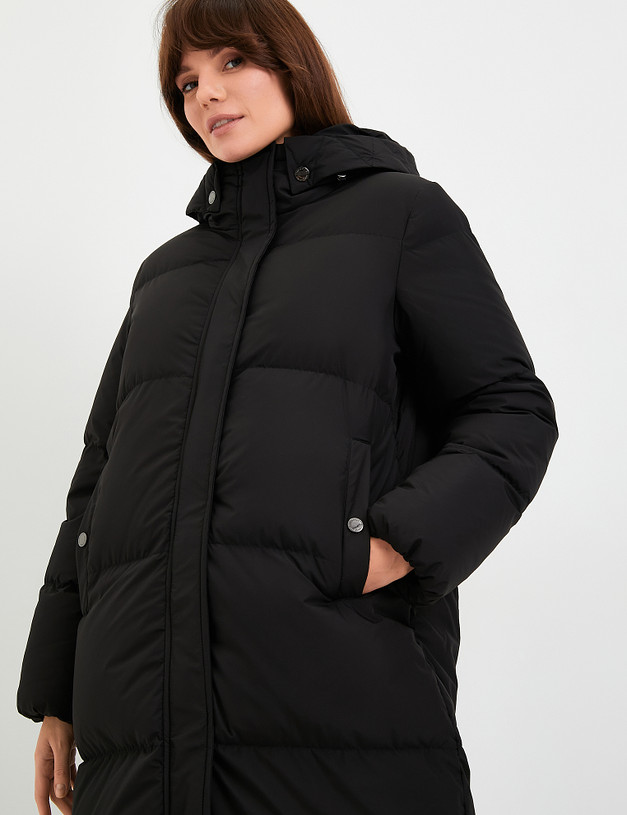 Черное женское пальто MASCOTTE 861-3203-2402 | ракурс 5