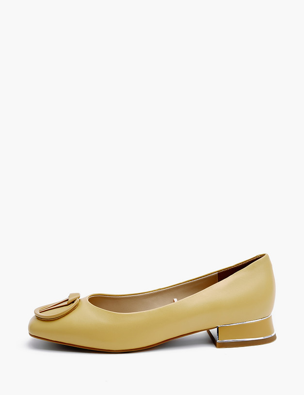 Желтые кожаные женские туфли MASCOTTE 126-210511-6534M | ракурс 1