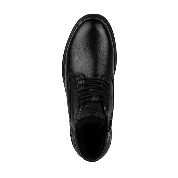 Черные кожаные мужские ботинки на шнуровке "Саламандер"