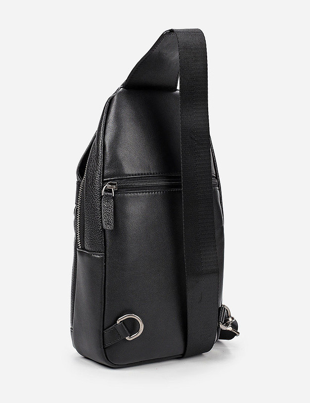 Черная мужская сумка-слинг MASCOTTE 604-9110-102 | ракурс 3