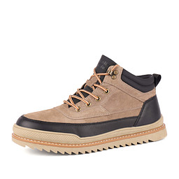 187-42MV-036FN Ботинки для активного отдыха мужские спилок-и.кожа/шерсть-и.мех хаки, Quattrocomforto