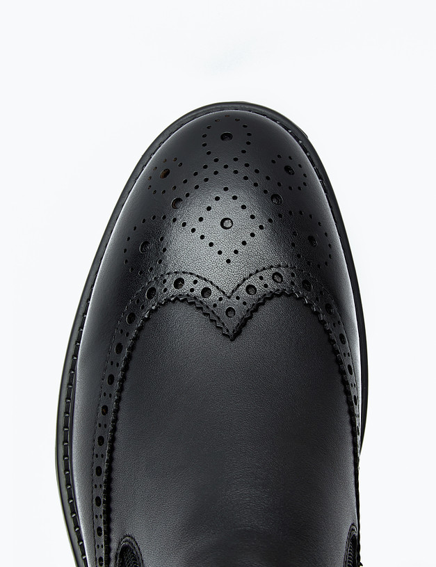 Черные мужские ботинки из натуральной кожи MASCOTTE 128-322223-0102 | ракурс 4