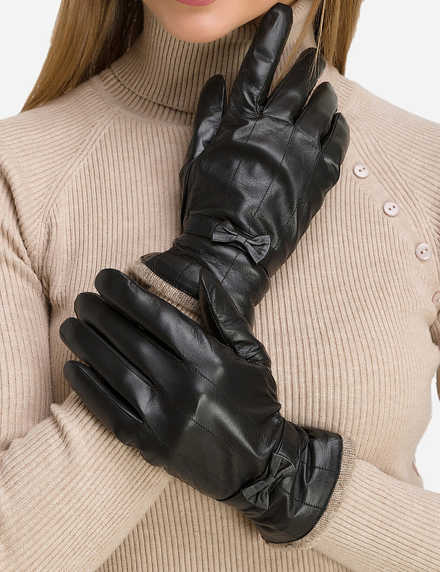 Кожаные теплые женские перчатки MASCOTTE 717-0208-0502 | ракурс 4