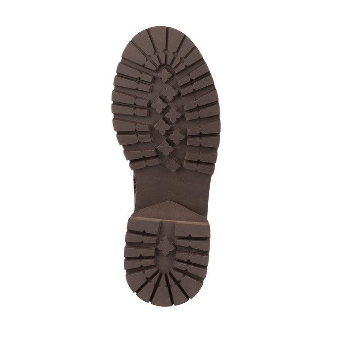 Кожаные коричневые женские ботинки "Томас Мюнц"