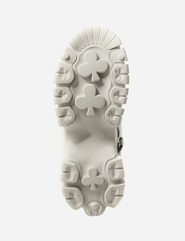 Белые женские кроссовки с мехом MASCOTTE 234-120232-0601 | ракурс 5