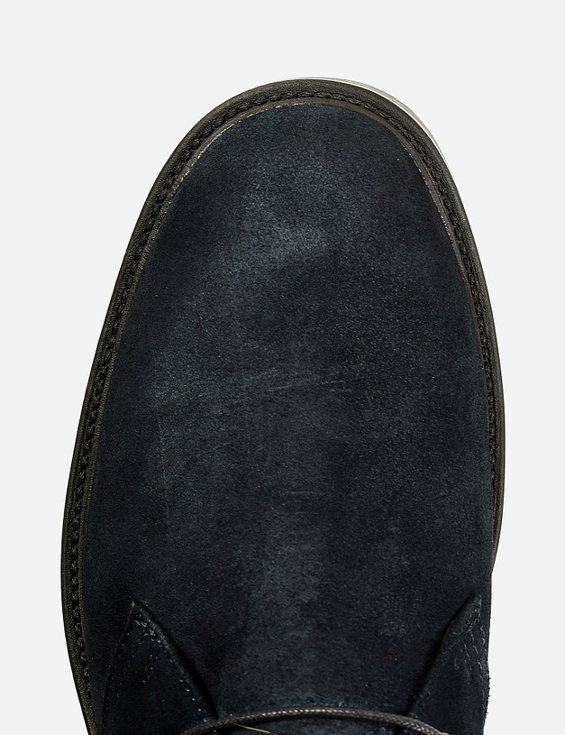 Темно-синие мужские ботинки из велюра MASCOTTE 22-1212425-3240M | ракурс 6
