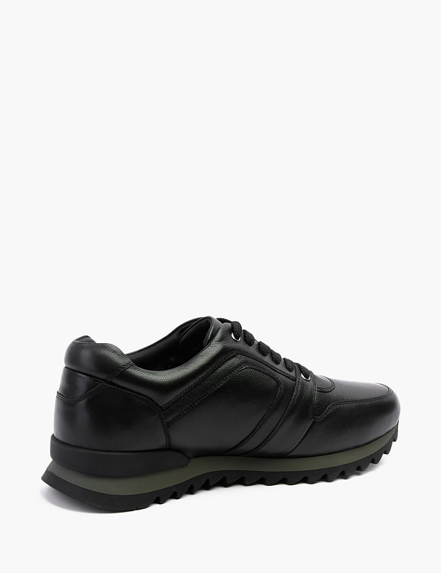 Черные кожаные мужские кроссовки MASCOTTE 58-2215531-4153M | ракурс 3