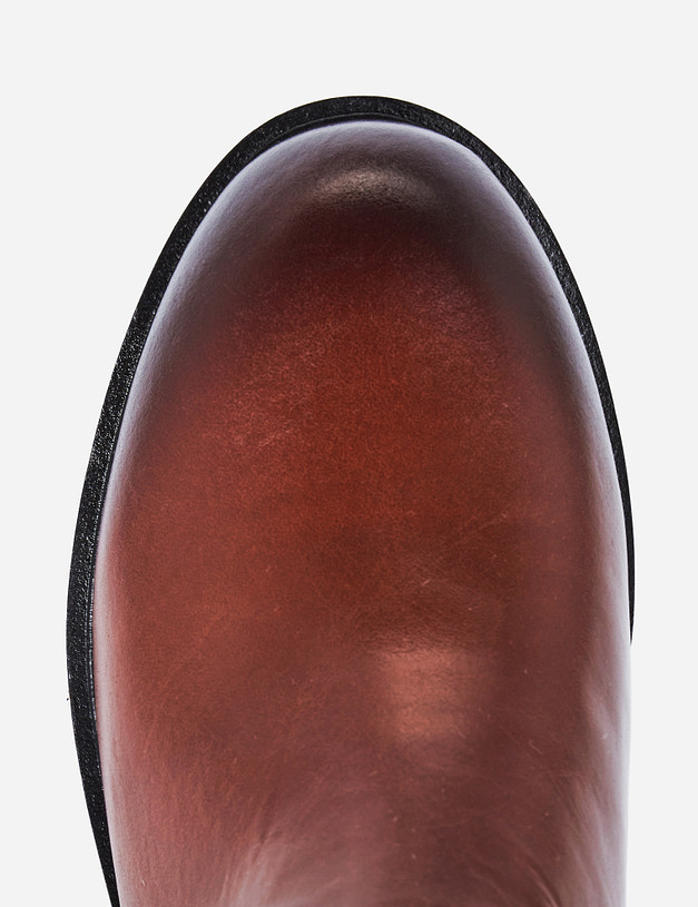 Коричневые женские ботинки из кожи MASCOTTE 43-121821-0109 | ракурс 6