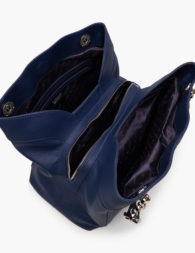 Синяя женская сумка из кожи MASCOTTE 660-2254-103 | ракурс 4