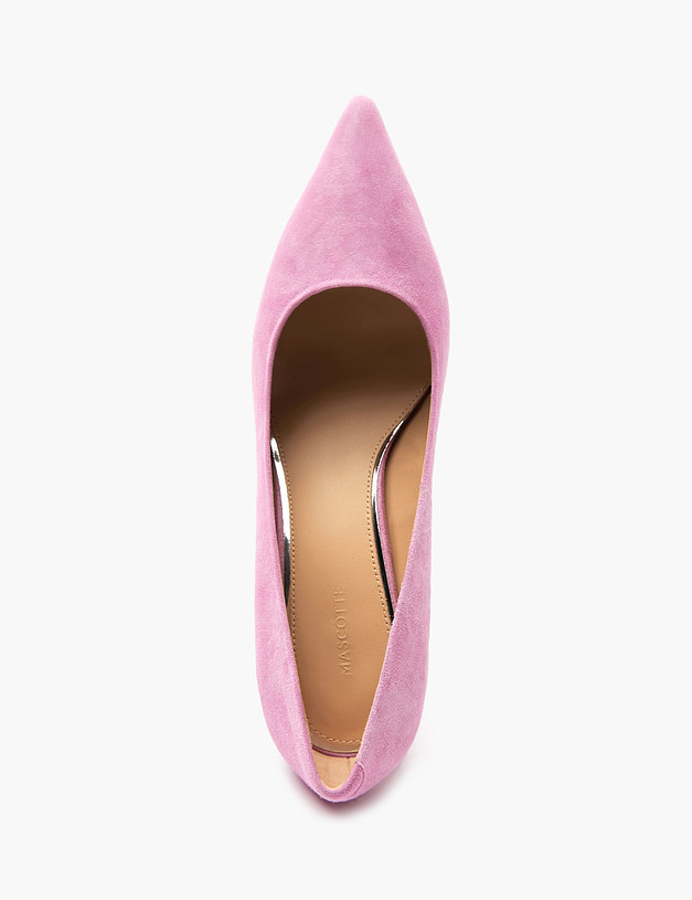 Розовые женские туфли из велюра MASCOTTE 172-4122711-4637M | ракурс 4
