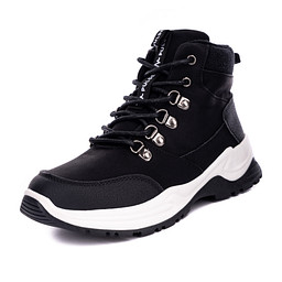 109-32GO-875SN Ботинки для активного отдыха девичьи и.кожа/шерсть-и.мех черн, Pulse