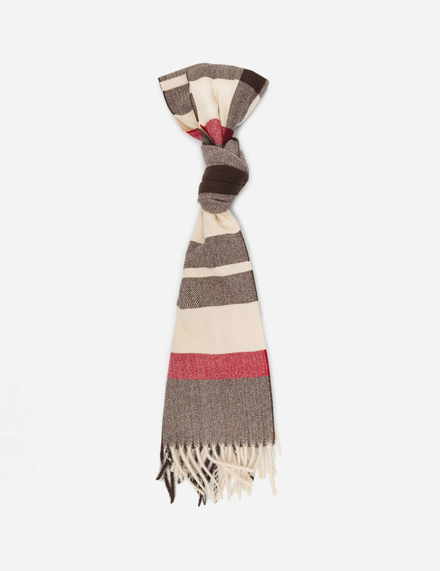 Коричневый мужской шарф MASCOTTE 730-0224-2409 | ракурс 1