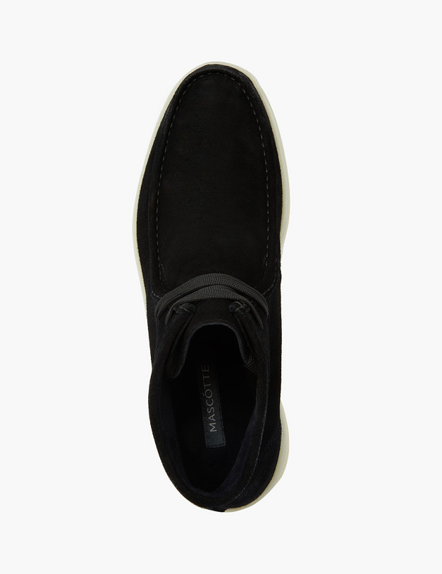 Черные велюровые мужские ботинки MASCOTTE 22-3170621-3205M | ракурс 4