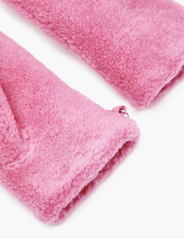 Розовые шерстяные женские варежки MASCOTTE 717-3212-506 | ракурс 4