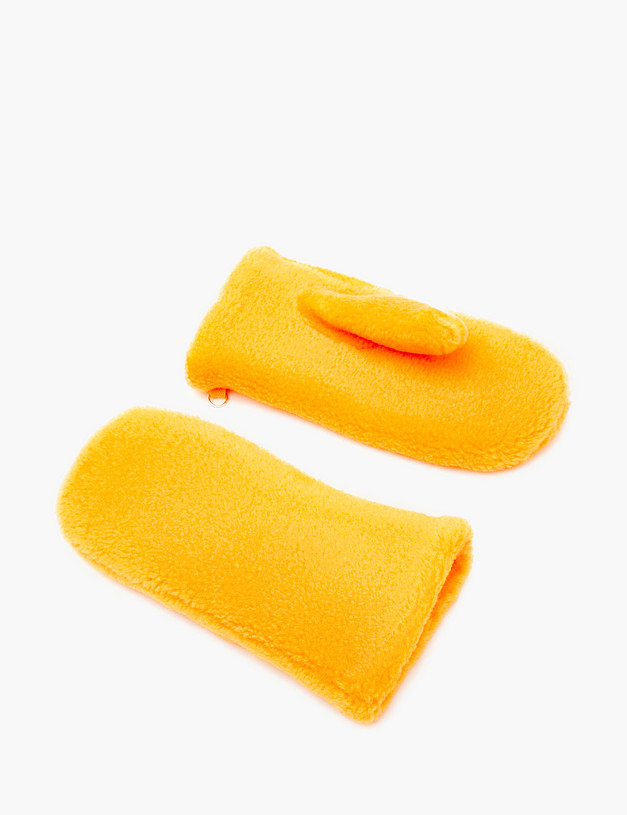 Желтые шерстяные женские варежки MASCOTTE 717-3212-518 | ракурс 3