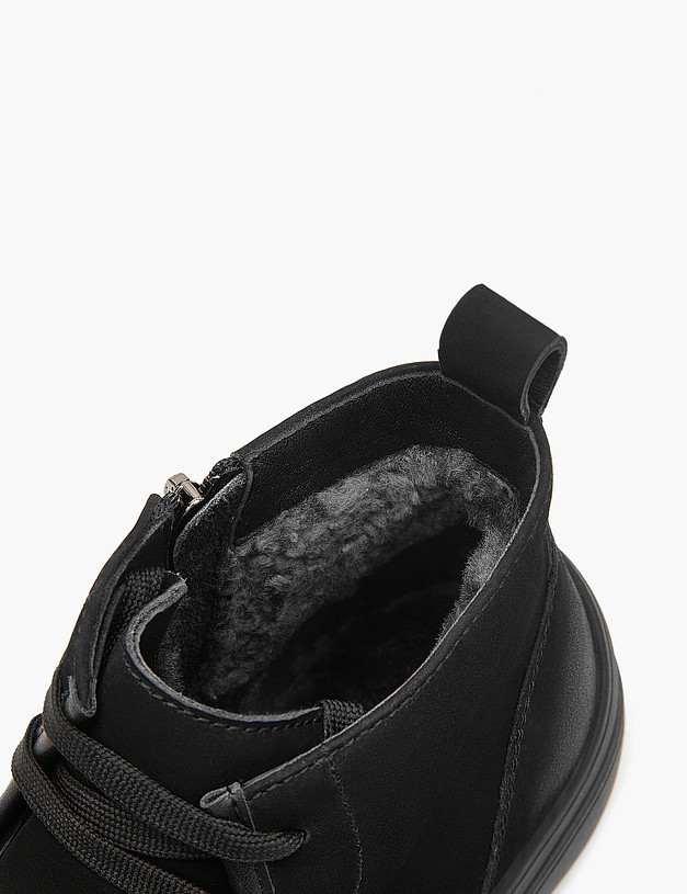 Черные мужские зимние ботинки из нубука MASCOTTE 22-321831-3301M | ракурс 6
