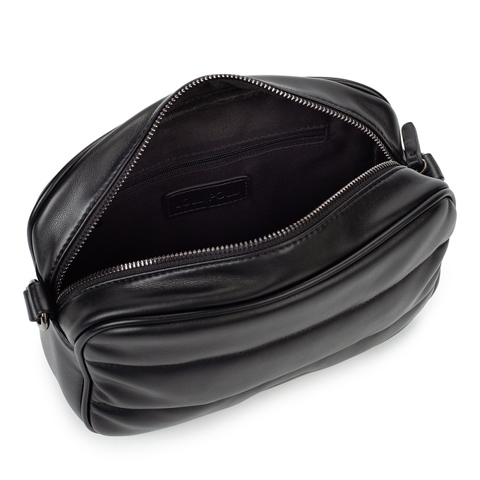 Черная сумка-кроссбоди с отстрочкой LOLLI|POLLI
