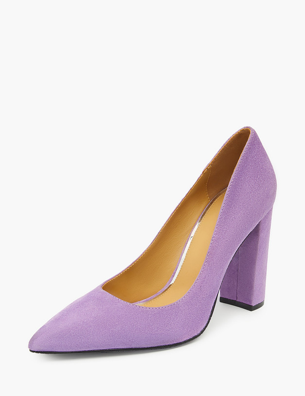 Фиолетовые женские туфли из велюра MASCOTTE 172-3183811-4626M | ракурс 3