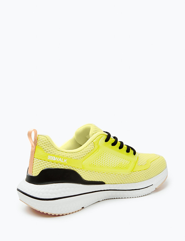 Желтые женские кроссовки из текстиля MASCOTTE 189-414021-0204 | ракурс 3