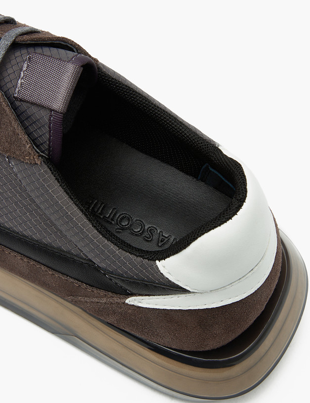 Серые мужские кроссовки с коричневыми вставками MASCOTTE 128-311011-0210 | ракурс 6