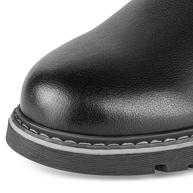 Черные мужские кожаные высокие ботинки «Томас Мюнц»