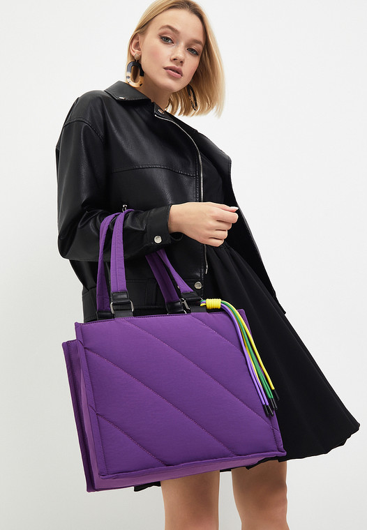 Фиолетовая женская сумка-шоппер