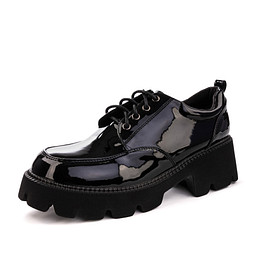 26-31WA-826DT Полуботинки женские и.лак/текстиль черн, INSTREET