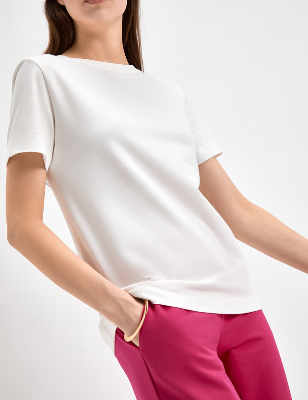 Белая женская футболка MASCOTTE 790-3114-2601 | ракурс 4