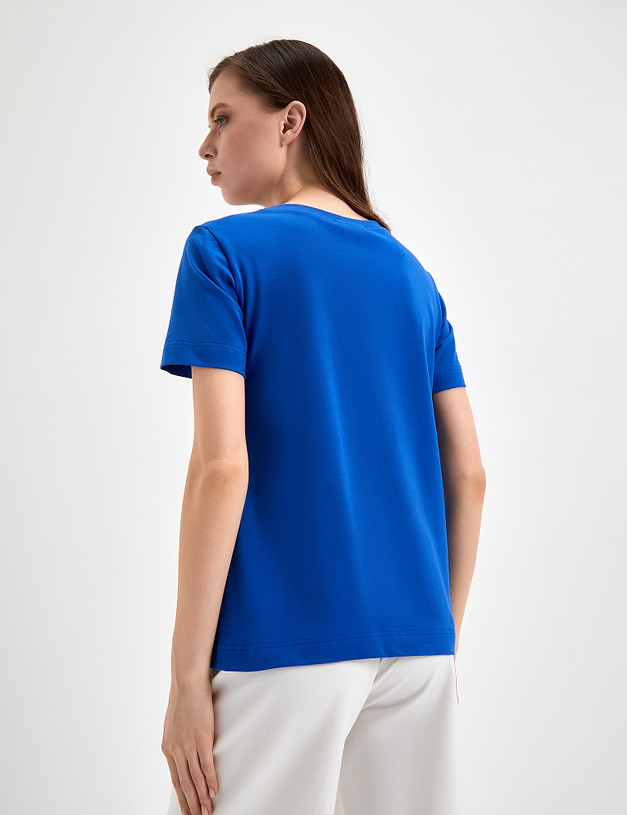 Синяя женская футболка MASCOTTE 790-3114-2603 | ракурс 1