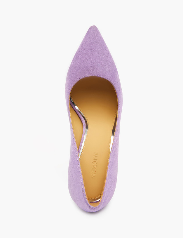 Фиолетовые женские туфли из велюра MASCOTTE 172-3183811-4626M | ракурс 5