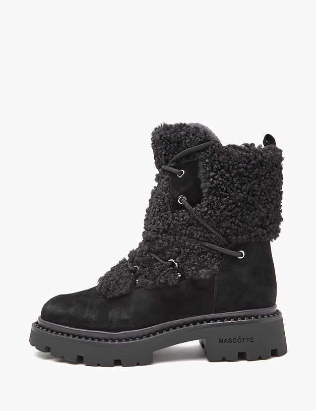 Черные женские зимние ботинки MASCOTTE 233-3201738-3605M | ракурс 2