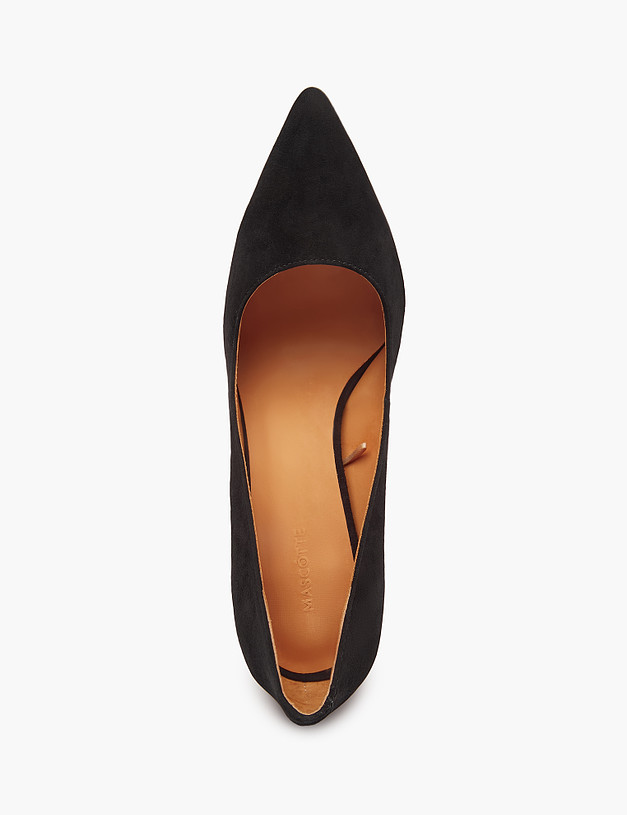 Черные велюровые женские туфли MASCOTTE 100-310711-0602 | ракурс 4