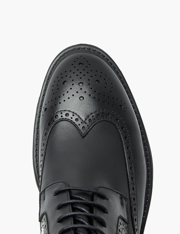 Черные кожаные мужские ботинки MASCOTTE 128-322226-0102 | ракурс 4