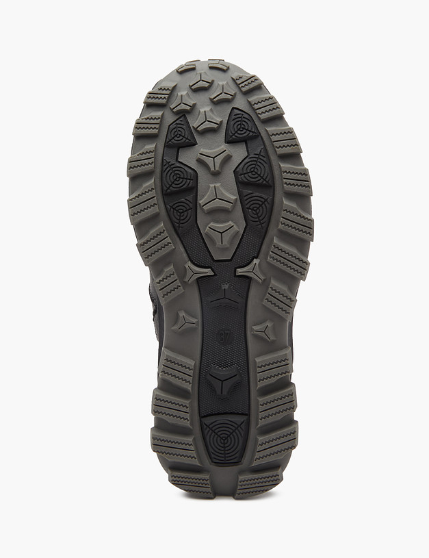 Черные зимние ботинки для мальчиков из кожи и нубука MASCOTTE 98-320731-0302 | ракурс 6
