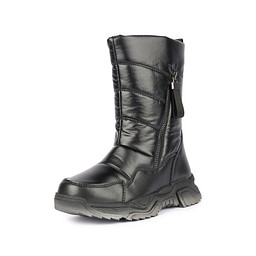 109-22GO-539TN Полусапоги для активного отдыха девичьи текстиль-и.кожа/шерсть-и.мех черн, Pulse