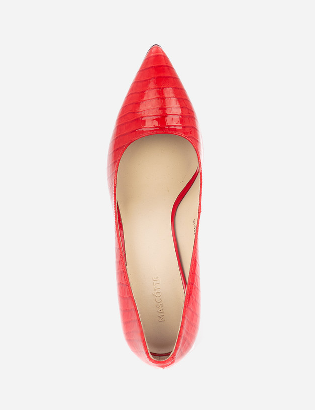 Красные женские туфли из лакированной кожи MASCOTTE 21-922114-0705 | ракурс 6