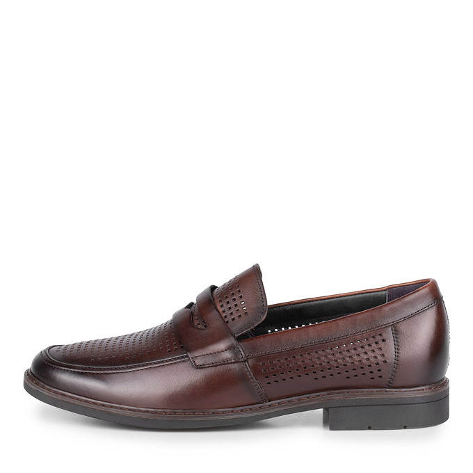 Мужские кожаные коричневые туфли "Саламандер"