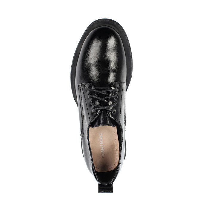 Черные кожаные женские полуботинки со шнуровкой «Томас Мюнц»