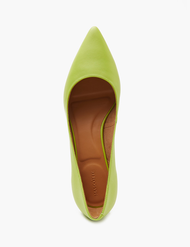 Зеленые кожаные женские туфли MASCOTTE 175-4127411-0104 | ракурс 6