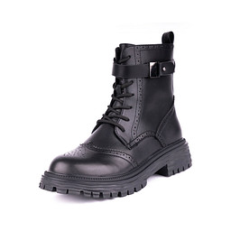 98-32WA-711SR Ботинки женские и.кожа/ворс.ткань черн, INSTREET