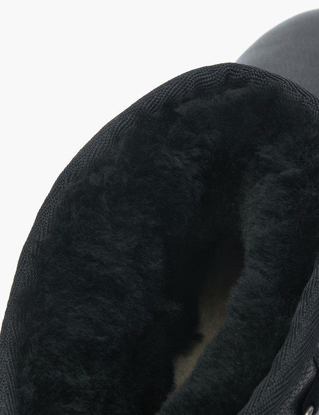 Черные кожаные женские угги с цепочками MASCOTTE 234-12251326-0102 | ракурс 6