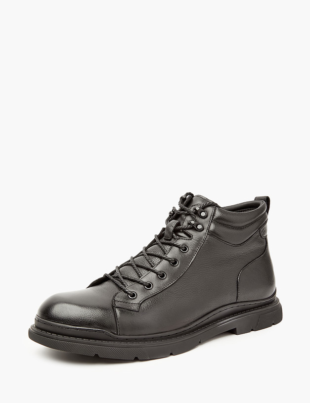Черные мужские зимние ботинки MASCOTTE 58-323332-0102 | ракурс 3